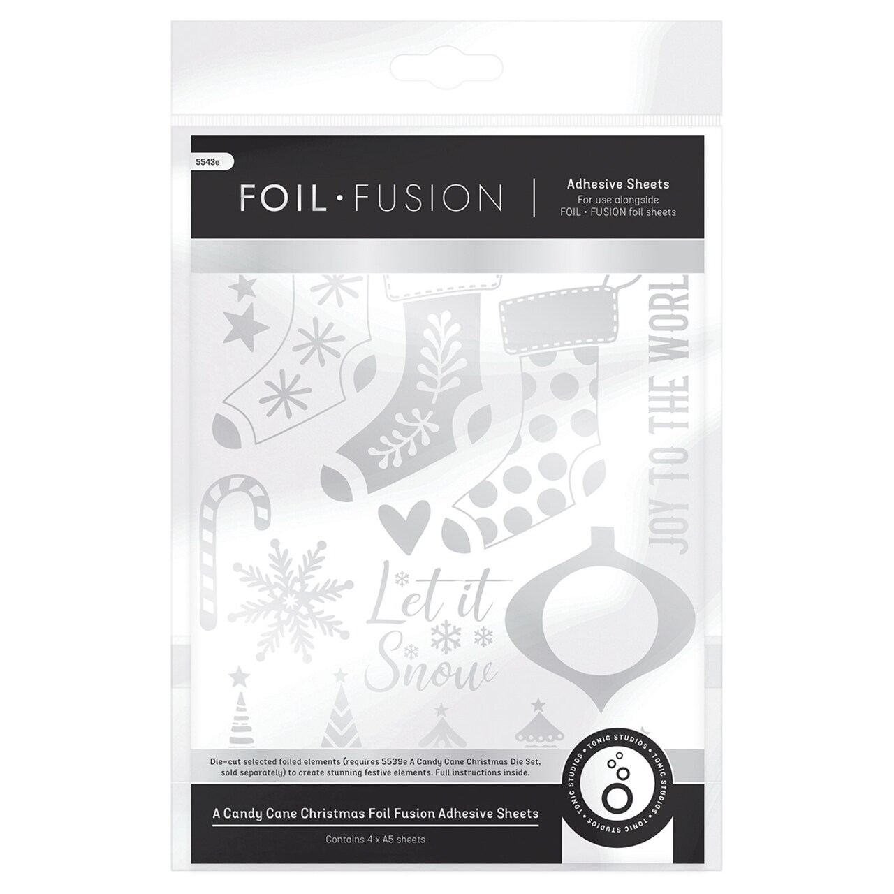 Tonic Studios Foil Fusion Adhesive Sheet-A Candy Cane Christmas